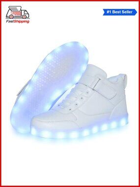 ✨ LED Light Up Sneakers USB Charging Glowing Luminous High Top Unisex